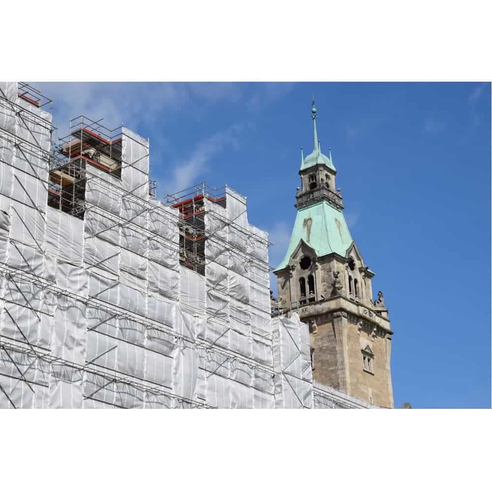 Scaffold Tarp 1, 60 x 10 m 150 g/m² White-0