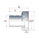 PVC Hose Connector with Union Nut 2" IG x 38 mm-0