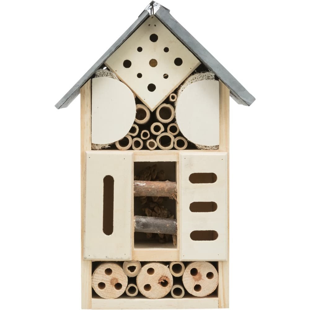 Insect Hotel, Pine Wood / Slate 18 x 29 x 10 cm-5