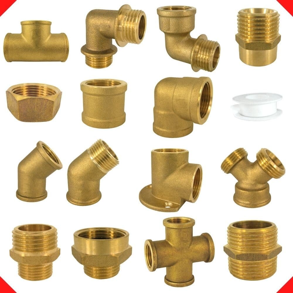 Threaded Fitting Brass Elbow 90° 1/2" F x 3/4" F-1