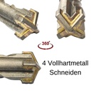 Hammer drill for SDS-PLUS 4-cutter Ø 6.0mm x 260mm length-1