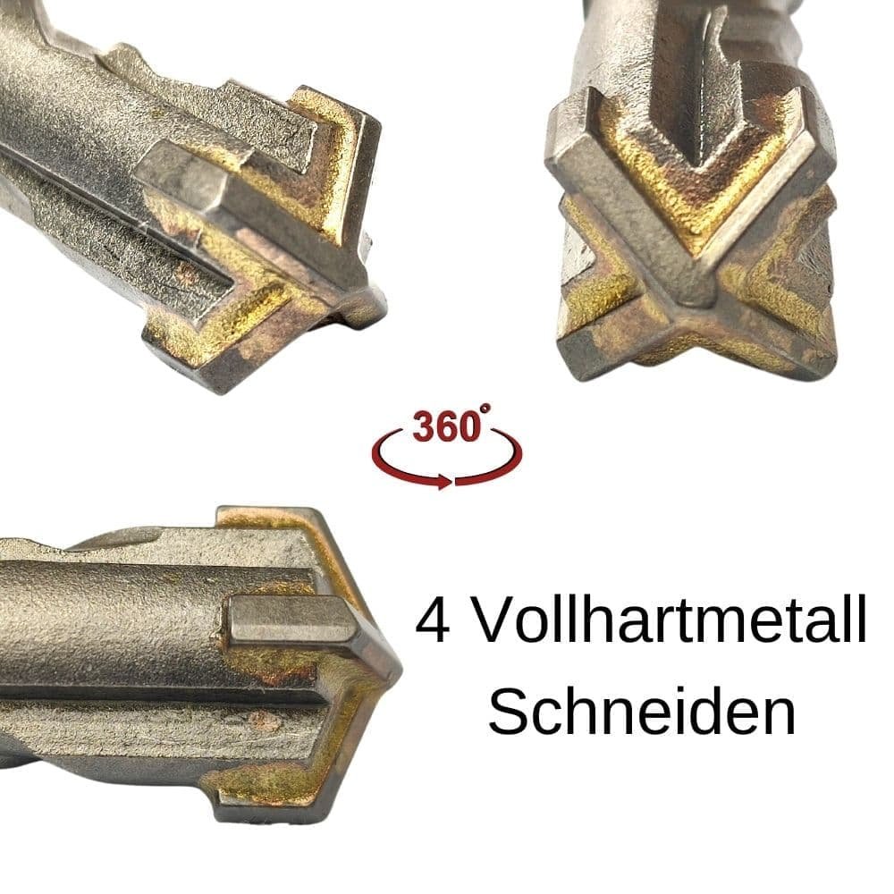 Hammer Drill Bit for SDS-PLUS 4-Cutter Ø 12.0mm x 210mm Length-1