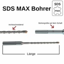 Hammer Drill Bit for SDS-MAX 4-Cutter Ø 22.0mm x 320mm Length-0