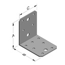 Angle connector 70 x 70 x 55 x 2 mm without rib-0