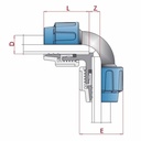 PP PE Pipe Fitting 90° Angle 2 Fittings 40 x 40-0