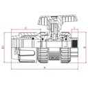 PP PE Pipe Fitting Ball Valve 32 x 1" IG-0