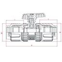 PP PE Pipe Fitting Ball Valve 20 x 20-0