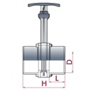 Slide Gate Valve 110 x 110 Adhesive Socket on Both Sides-0