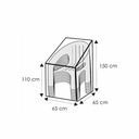 Protective Cover Transparent Stacking Chair, approx. 65x65x110/150-0