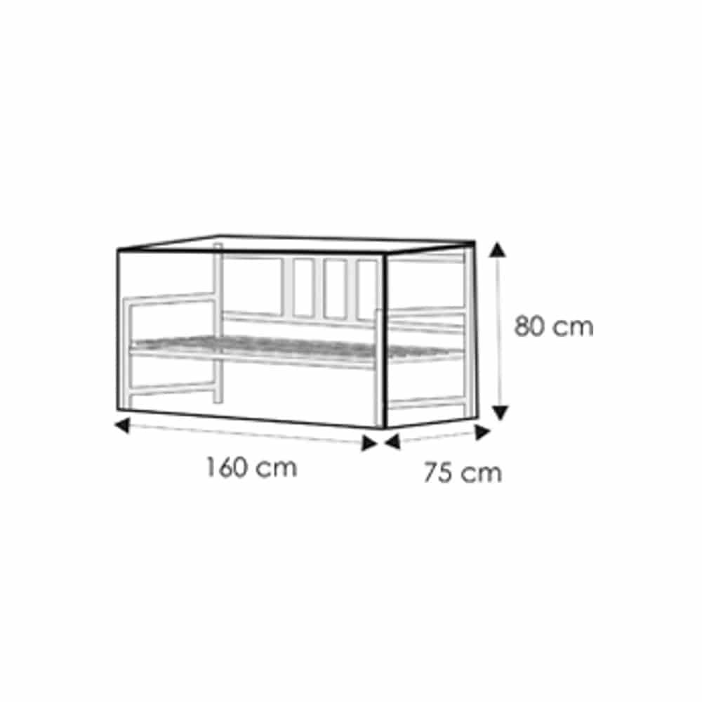 Protective Cover Transparent 3-Seater Bench, approx. 160x80x75-0