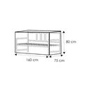 Protective cover transparent 3-seater bench, approx. 160x80x75-0