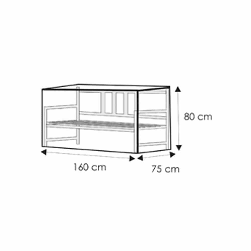 Protective cover transparent 3-seater bench, approx. 160x80x75-0