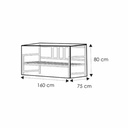 Protective cover transparent 3-seater bench, approx. 160x80x75-0