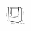 Protective Cover Transparent Beach Chair, approx. 130x100x170/134-0