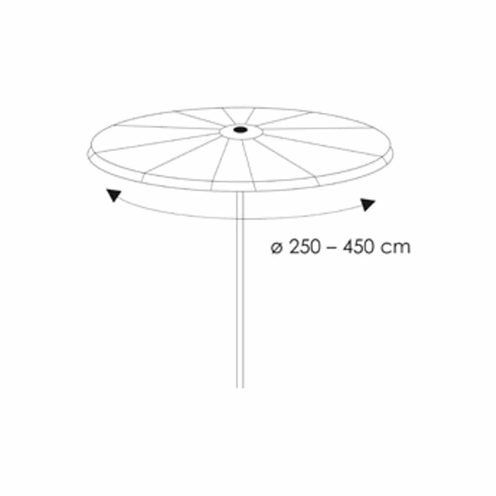 Protective Cover Transparent Garden Umbrella, Øca.250-450, ca.51x193-0