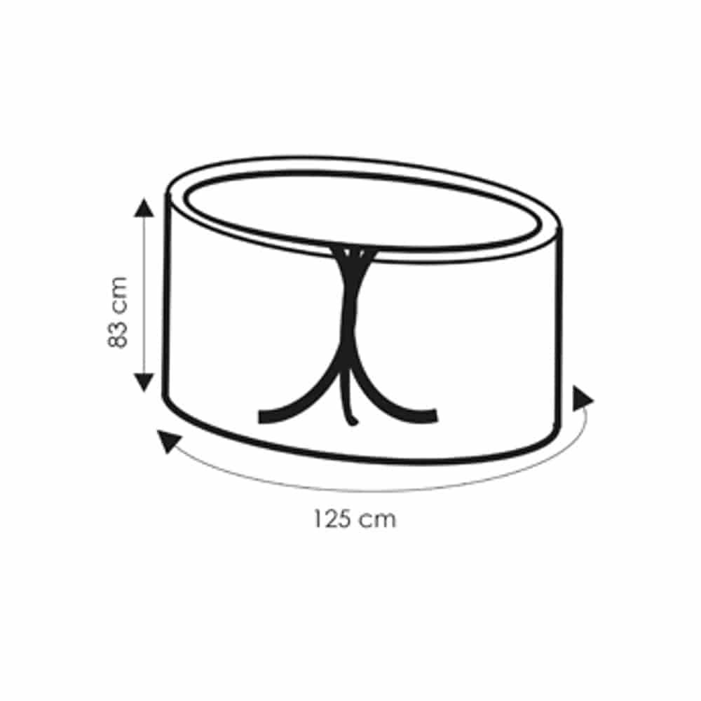 Protective cover transparent table, approx. 125x83-0