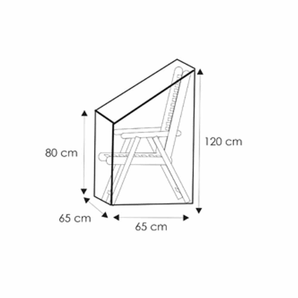 Protective Cover Transparent Adjustable Chair, approx. 65x65x120/80-0