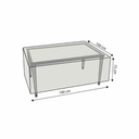 Protective cover transparent rectangular table, approx. 180x100x75-0