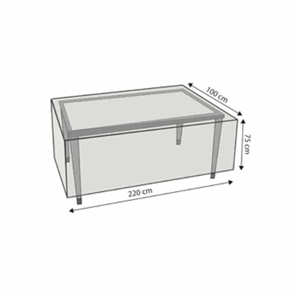 Protective Cover Transparent Rectangular Table, approx. 220x100x75-0