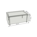 Protective cover transparent rectangular table, approx. 220x100x75-0