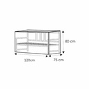 Protective cover transparent 2-seater bench, approx. 120x75x80-0