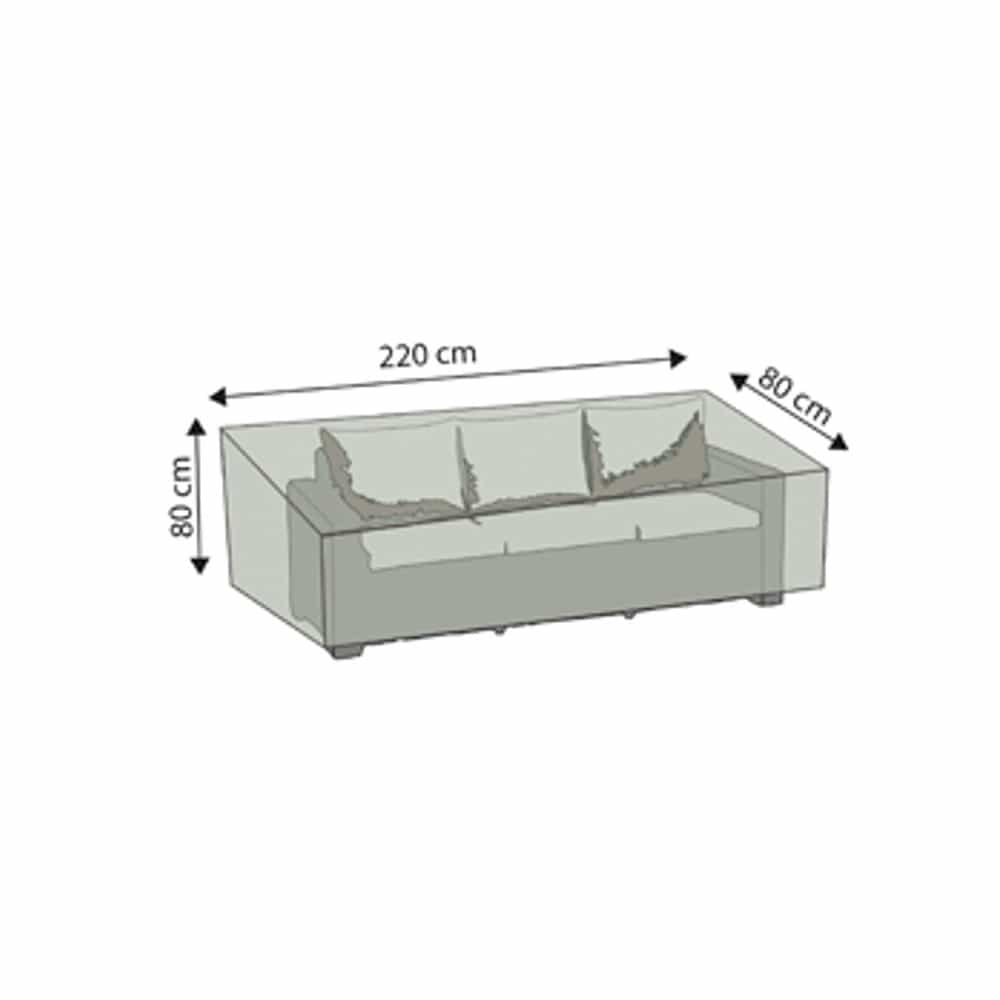 Protective Cover Deluxe 3-Seater Rattan Sofa, approx. 220x80x80-0