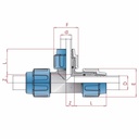 PP PE Pipe Fitting T-Piece reduced 25 x 20 x 25-0
