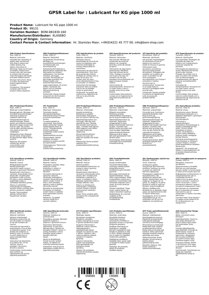 Lubricant for KG Pipe 1000 ml-0