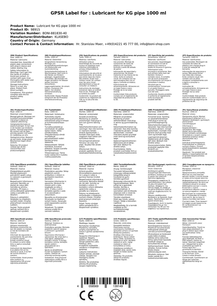 Lubricant for KG Pipe 1000 ml-0