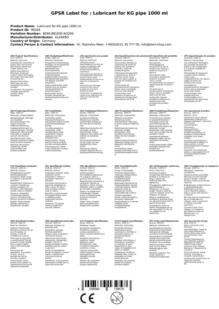 Lubricant for KG Pipe 1000 ml-0