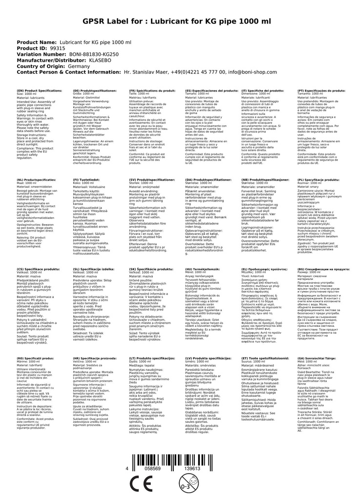 Lubricant for KG Pipe 1000 ml-0