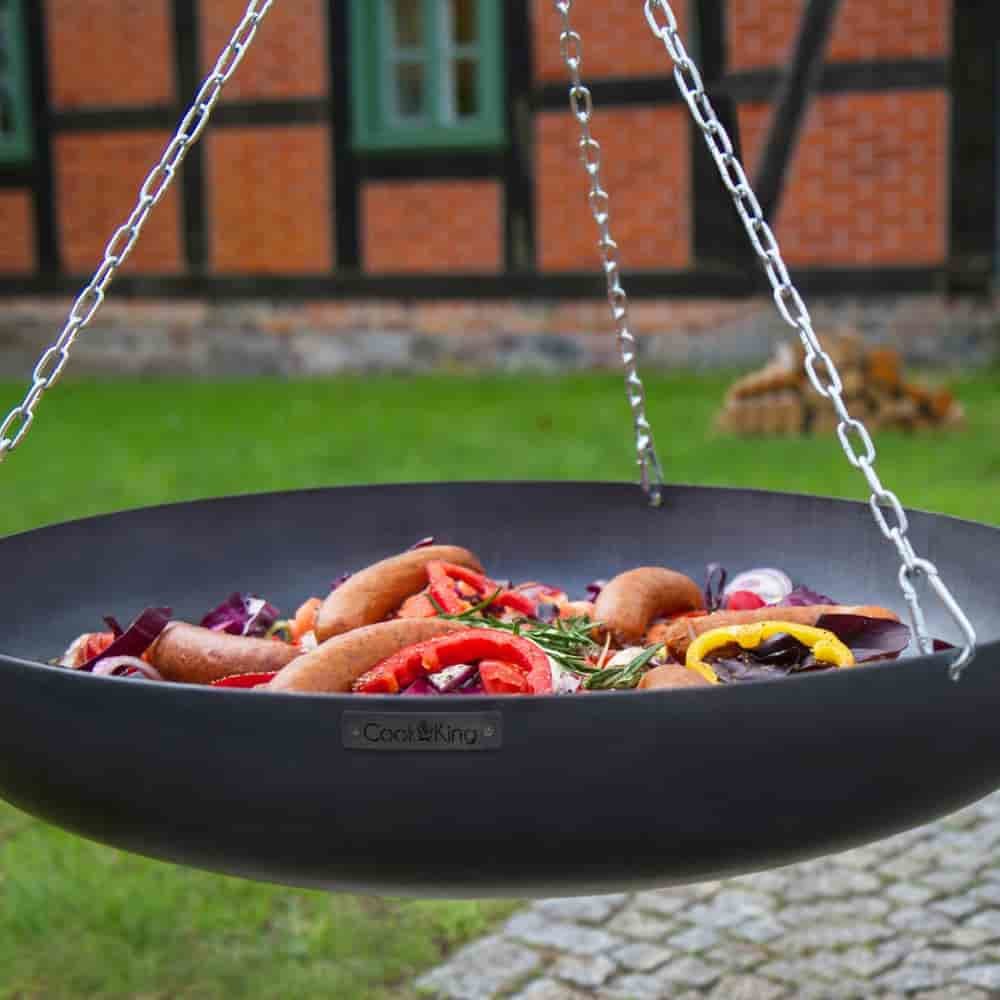 Wok on Tripod made of Natural Steel 180 cm - 60 cm Diameter-2