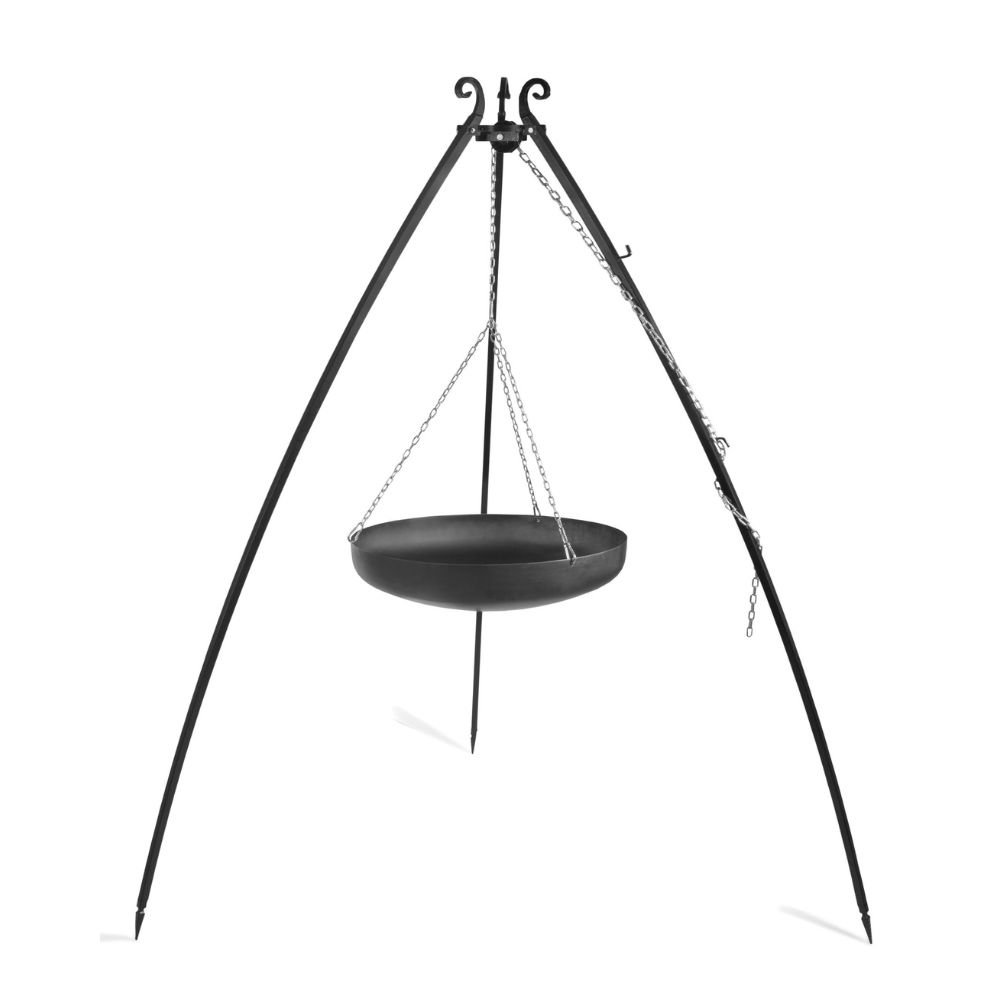 Wok on Tripod made of Natural Steel 200 cm - 60 cm Diameter-1