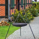 Wok on Tripod from Natural Steel 180 cm - 60 cm Diameter + Crank-0