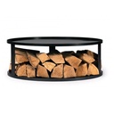 Fire Bowl Base Round 62 cm - with Wood Compartment-0