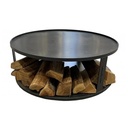 Fire Bowl Base Round 72 cm - with Wood Compartment-2