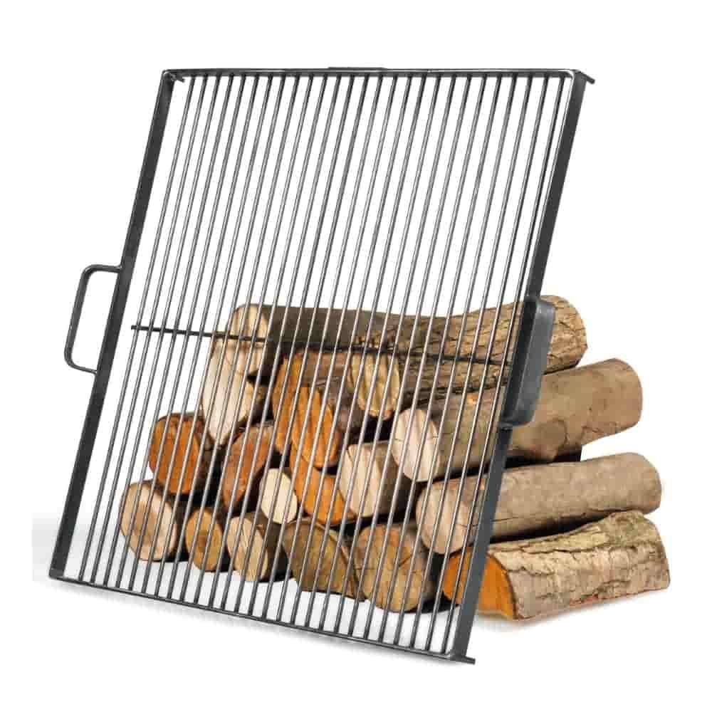 Grill grate made of natural steel 50 x 50 cm for fire bowl 70 cm-1