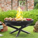 Fire Bowl "INDIANA" 70 cm - made of natural steel-3