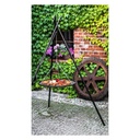 Swing Grill "TIPI" 210 cm + Grill Grate 50 cm made of Natural Steel-2