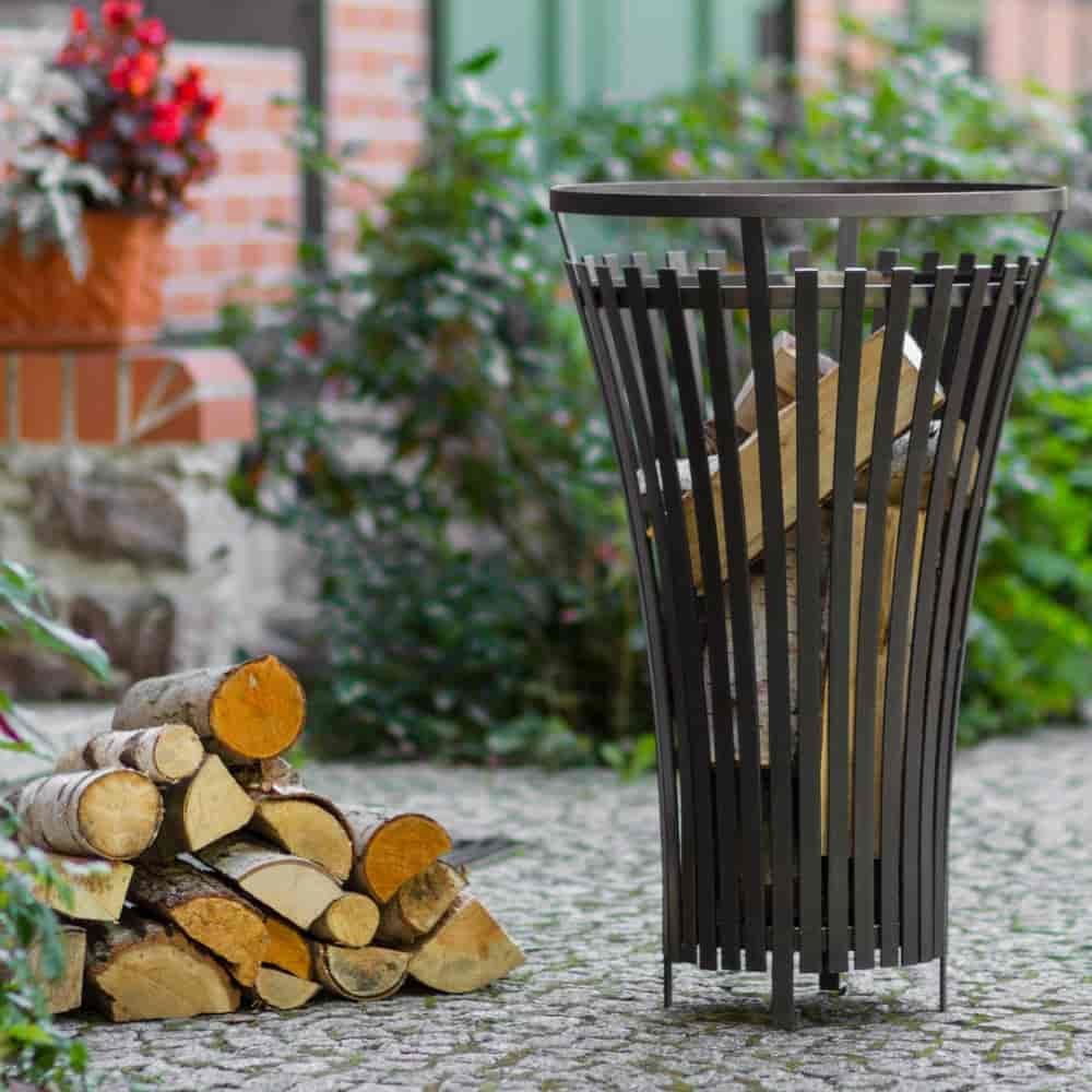 Fire Basket "FLAME" - Made of Natural Steel-0