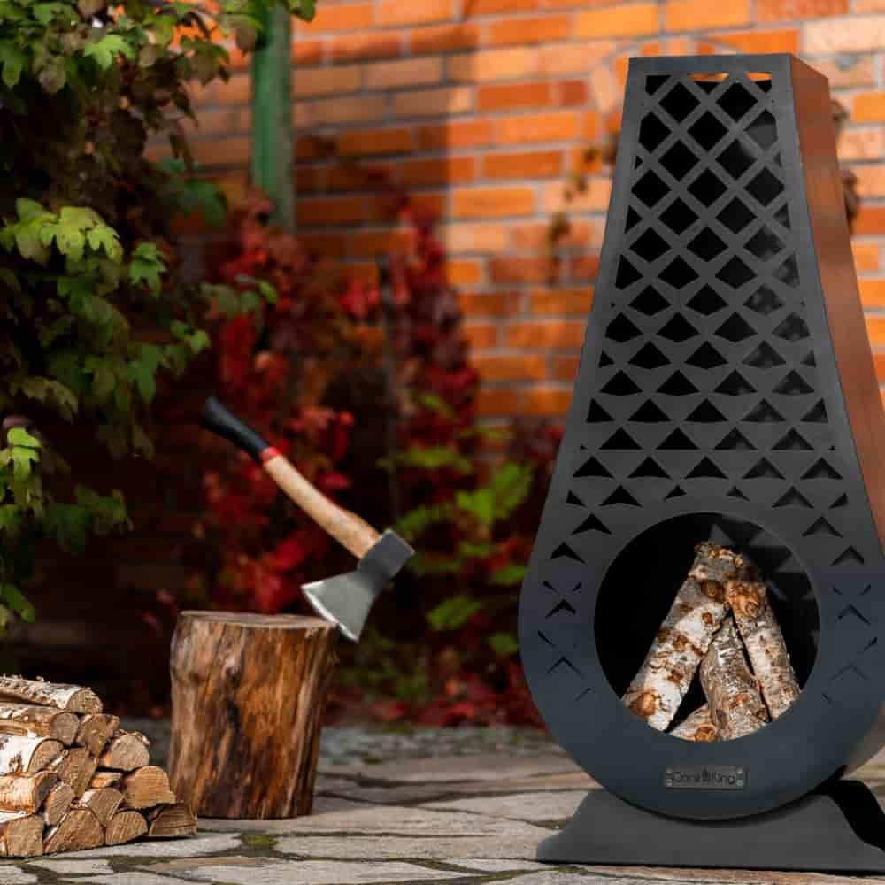 Garden Fireplace "AVANGARDO" - made of Natural Steel-0