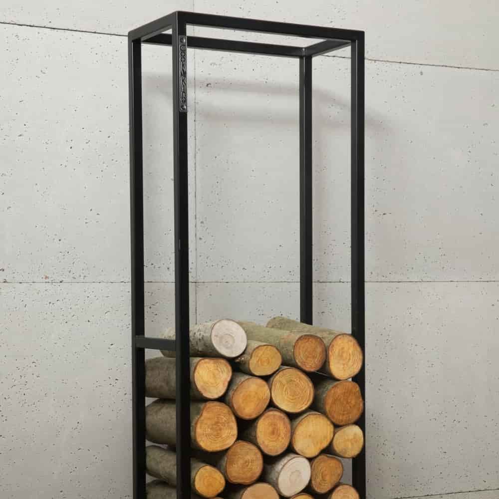 Firewood Rack "CORNEL" 120 x 40 x 20 cm - made of natural steel-1