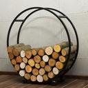 Firewood Rack "DAISY" 80 cm - made of natural steel-0