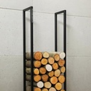 Firewood Rack "ATOS" 120 x 40 x 20 cm - made of Natural Steel-0