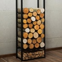 Firewood Rack "ATOS" 120 x 40 x 20 cm - made of Natural Steel-1