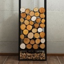 Firewood Rack "ATOS" 120 x 40 x 20 cm - made of Natural Steel-2