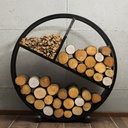 Firewood Rack "DIEGO" 100 cm - made of natural steel-0