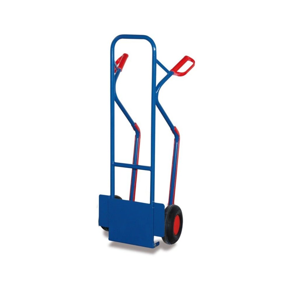 Steel Pipe Hand Truck 200 kg with Folding Shovel Slide Runners Pneumatic Tires 570 x 610 x 1300 mm-0