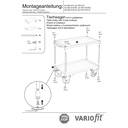 Table cart with 2 levels, tray edge 40 mm high + EasySTOP-1