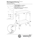 Table Cart with 2 Levels, Trays Screwed, Edge 25 mm + EasySTOP-0